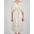 Kiton Kiton Beige White Silk Dress White / Beige 000