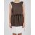 Kiton Kiton Brown White Linen Dress Brown / White 000