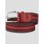 Isaia Isaia Red Cotton Leather Belt Red 000