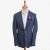 FeFè Napoli FEFÉ Blue Cotton Jersey Blazer Blue 000