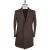 KNT Kiton Knt Brown Wool PA Overcoat Brown 000