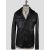 Isaia Isaia Black Leather Sheepskin Coat Black 000