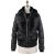 MooRER MooRER Black Leather Bos Taurus Sheepskin Collar Coat Black 000