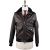 MooRER MooRER Brown Leather Goat Sheepskin Collar Coat Brown 000