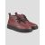 Isaia Isaia Burgundy Leather Sneakers Shoes Burgundy 000