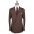 Kiton Kiton Brown Virgin Wool Silk Linen Double Breasted Suit Brown 000