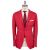 Kiton Kiton Red Linen Short Pants Suit Red 000