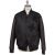 KNT Kiton Knt Black PA Leather Coat Black 000