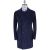 Kiton Kiton Blue Cotton Cashmere EA Velvet Overcoat Blue 000