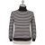 Kiton Kiton Brown White Cashmere Sweater Turtleneck Brown / White 000