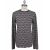 KNT Kiton Knt Black White Cashmere Cotton Sweater Crewneck Black / White 000