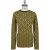 KNT Kiton Knt Yellow Black Cashmere Cotton Sweater Crewneck Yellow / Black 000