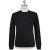 KNT Kiton Knt Black Cotton Sweater Crewneck Black 000