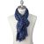 Kiton Kiton Blue Black Cashmere Silk Scarf Blue / Black 000