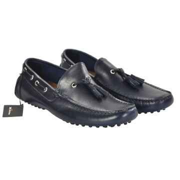 Kiton KITON Blue Leather Shoes Blue 000