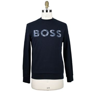 BOSS Boss Blue Cotton Sweater Blue 000