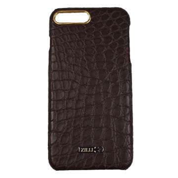 Zilli Zilli Brown Leather Crocodile iPhone 7 Plus Cover Brown 000