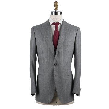 Cesare Attolini Cesare Attolini Gray Beige Wool 170'S Cashmere Suit 3 Pieces Gray / Beige 000