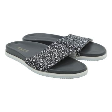FEFÈ Glamour Pochette Fefè Blue White Silk Slippers Blue/White 000