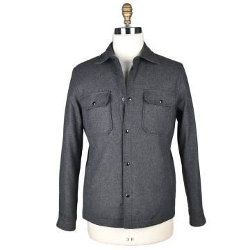 Woolrich Woolrich Gray Wool Pl Pa Alaskan Wool Overshirt Coat Gray 000