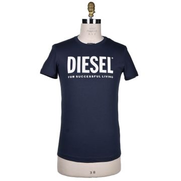Diesel DIESEL Blue Cotton T-shirt T-DIEGO-LOGO Blue 000