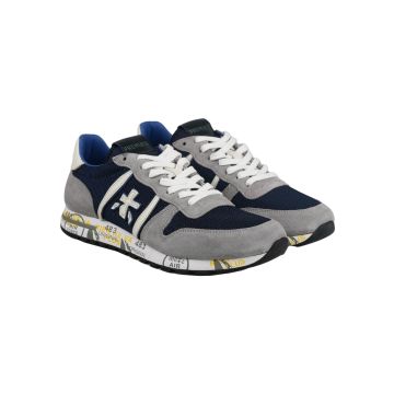 Premiata Premiata Blue Gray Pa Leather Suede Sneakers Blue / Gray 000
