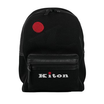 Kiton Kiton Black Cotton Ea Backpack Black 000