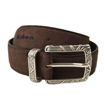 Kiton KITON Brown Leather Calfskin Belt Brown 000