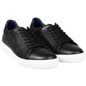 KNT KNT KITON Black Leather Calfskin Shoes Black 000