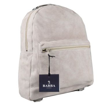 Barba Napoli Barba Napoli Gray Leather Suede Backpack Gray 000