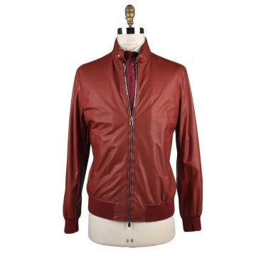 Cesare Attolini Cesare Attolini Red Leather Coat Red 000
