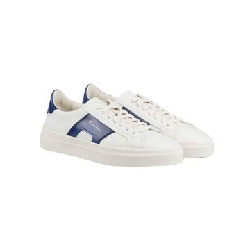 Santoni Santoni White Blue Leather Sneakers White / Blue 000