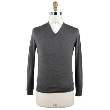 Isaia Isaia Gray Wool Sweater V-neck Gray 000