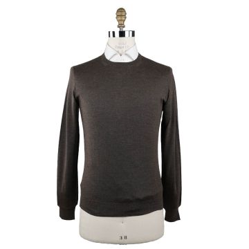 Isaia Isaia Brown Cashmere Silk Sweater Crewneck Brown 000