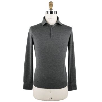 Isaia Isaia Gray Cashmere Silk Sweater Polo Gray 000