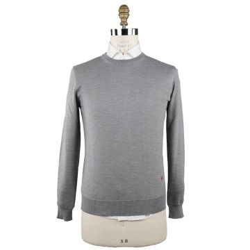 Isaia Isaia Gray Wool Sweater Crewneck Gray 000