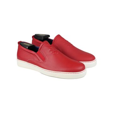 Zilli Zilli Red Leather Loafers Red 000