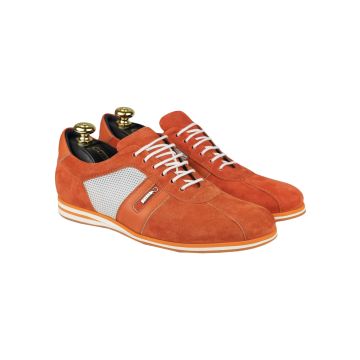 Zilli Zilli Orange Leather Suede Sneakers Orange 000