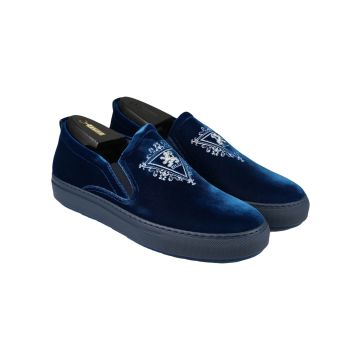 Zilli Zilli Blue Velvet Loafers Blue 000