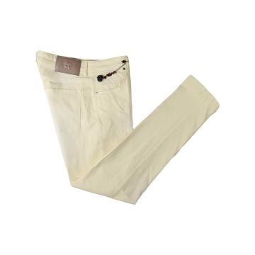 Marco Pescarolo Marco Pescarolo Yellow Cotton Silk T400 Lycra Jeans Yellow 000