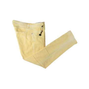 Marco Pescarolo Marco Pescarolo Yellow Cotton Silk T400 Lycra Pants Yellow 000