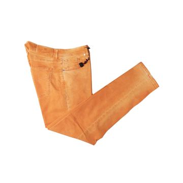 Marco Pescarolo Marco Pescarolo Orange Cotton Silk T400 Lycra Jeans Orange 000