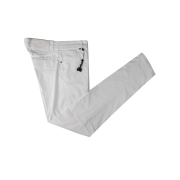 Marco Pescarolo Marco Pescarolo White Cotton Silk  Ea Jeans White 000