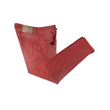 Marco Pescarolo Marco Pescarolo Red Cotton Silk T400 Lycra Jeans Red 000