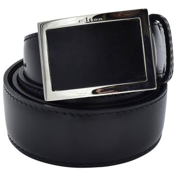 Kiton KITON Black Leather Calfskin Belt Black 000
