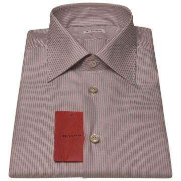Kiton KITON Pink Gray Cotton Shirt Pink/Gray 000