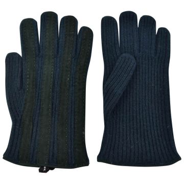 Kiton KITON Green Leather Suede Cashmere Gloves Green 000