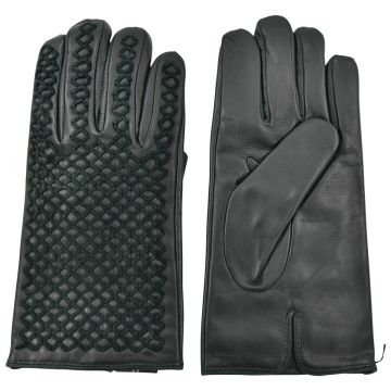 Kiton KITON Green Leather Cashmere Gloves Green 000