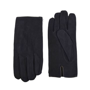 Kiton Kiton Blue Leather Suede Gloves Blue 000
