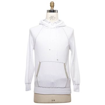 Kiton KITON White Gray Cotton Sweater White/Gray 000
